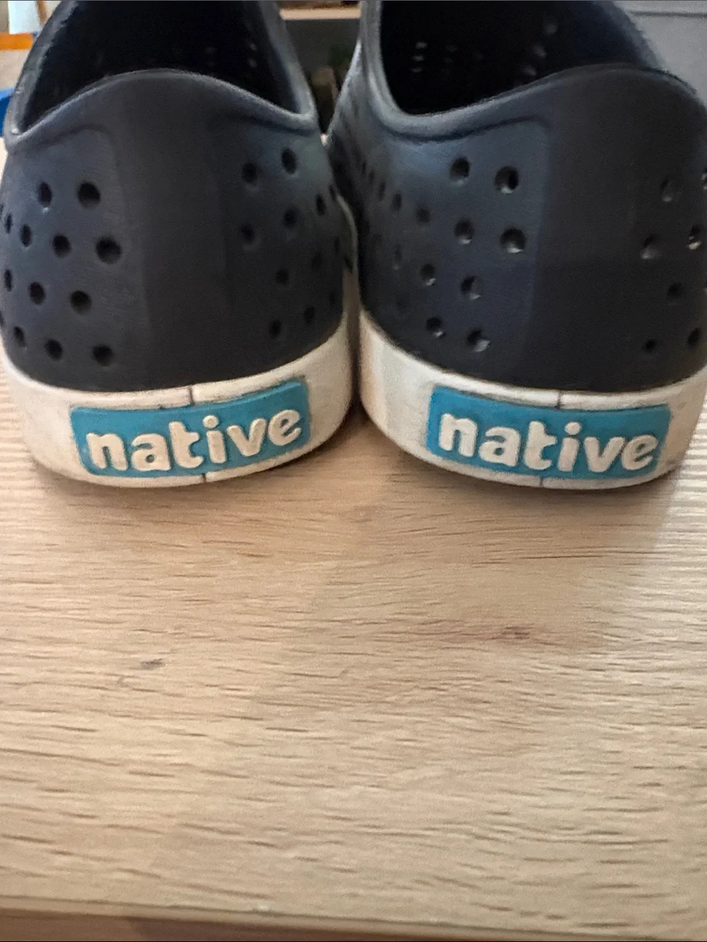 Native Shoes Kids Black Slip-On Sneakers with White Toe Caps